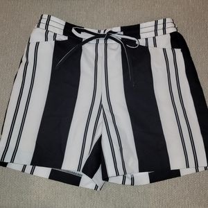 Black & White Stripe Shorts